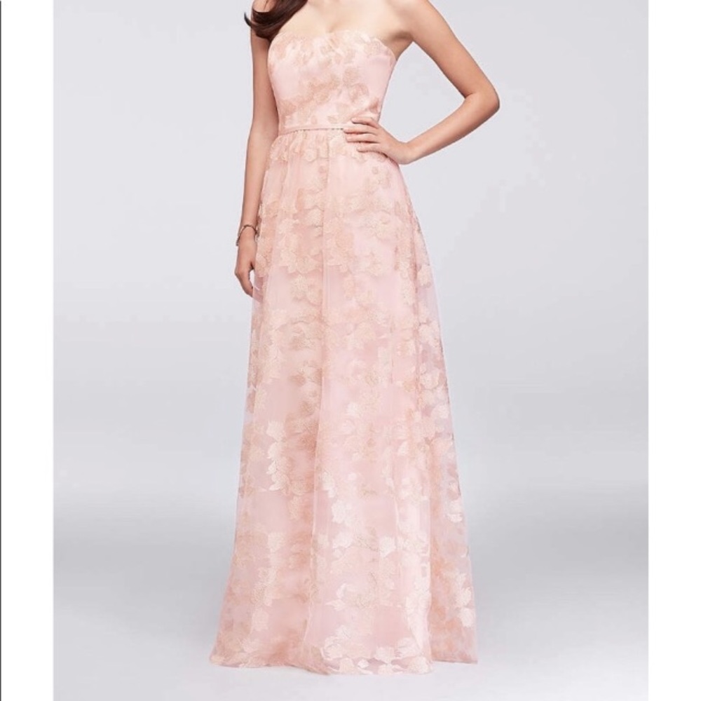 Oleg Cassini Embroidered Bridesmaid Dress 22